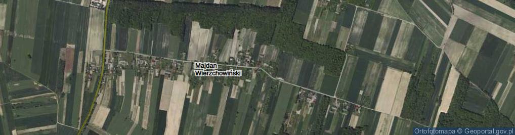 Zdjęcie satelitarne Majdan Wierzchowiński ul.